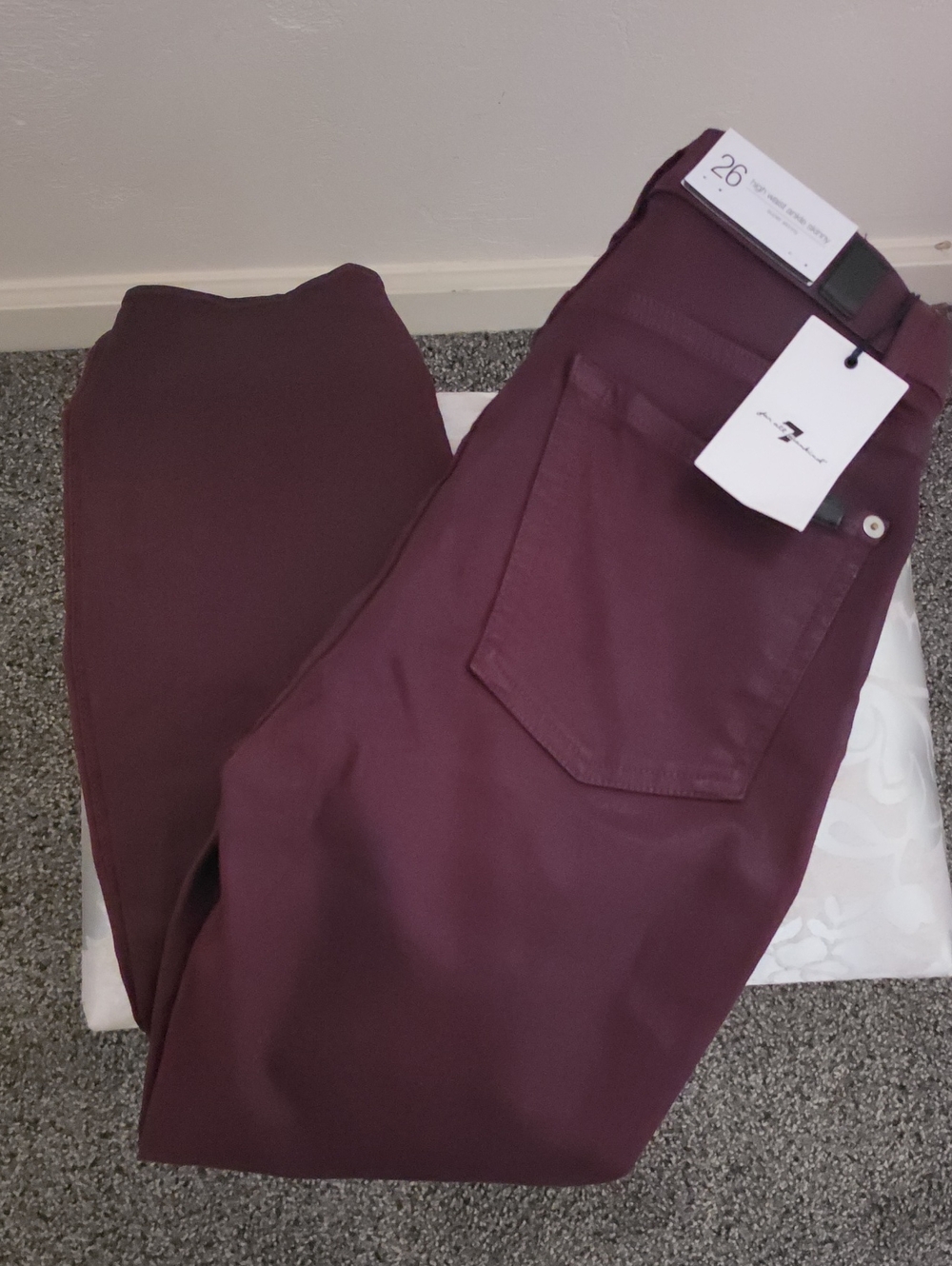 7 For All Mankind Women's Jeans - Burgundy